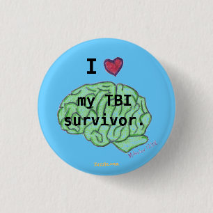 I [heart] my TBI survivor button
