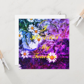 "I Heart My Teacher"  appreciation postcard