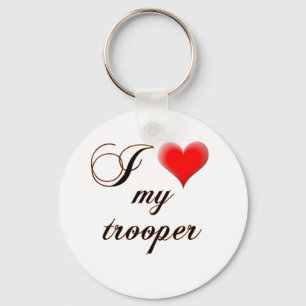 I "heart" My Trooper Keychain