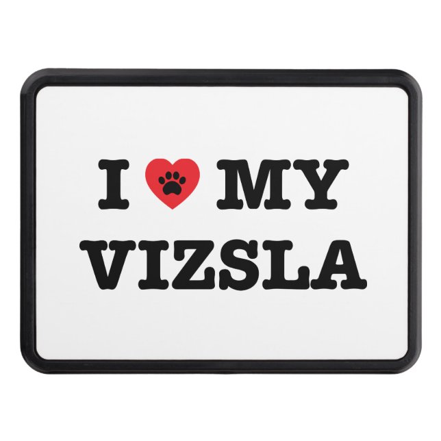 I Heart My Vizsla Trailer Hitch Cover (Front)