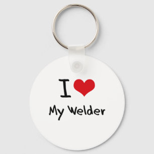 I heart My Welder Keychain