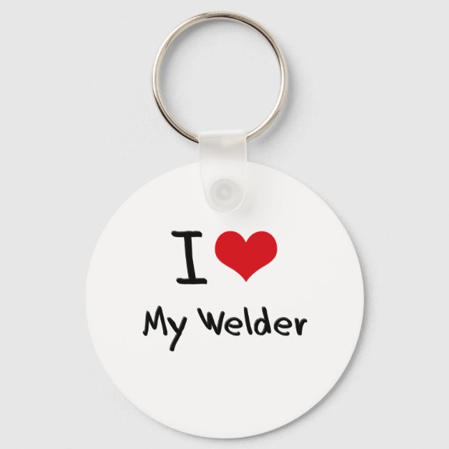 I heart My Welder Keychain (Front)