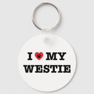I Heart My Westie Keychain