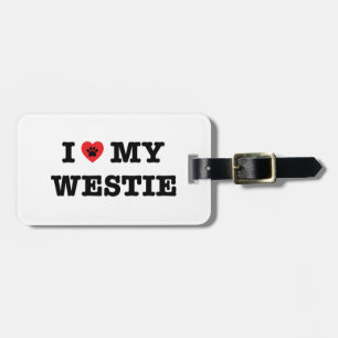I Heart My Westie Luggage Tag