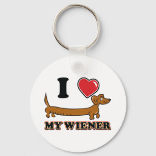 I Heart my Wiener Keychain