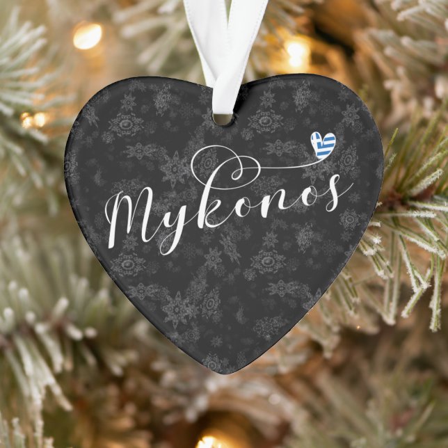 I Heart Mykonos, Greece Ornament (Tree)