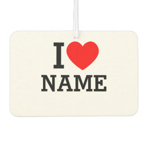 I Heart Name Air Freshener