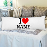 I Heart Name Body Pillow<br><div class="desc">Write your desired Name or Text on the name Section.</div>