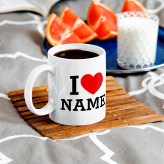 I Heart Name Coffee Mug
