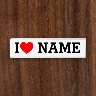 I Heart Name Door Sign
