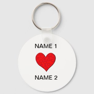 I Heart Name Keychain