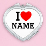 I Heart Name Makeup Mirror<br><div class="desc">Write your desired Name or Text on the name Section.</div>