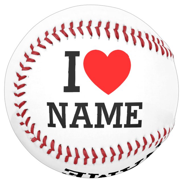 I Heart Name Softball (Front Left)