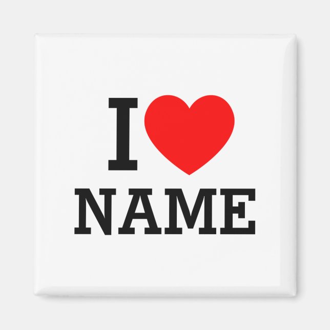 I Heart Name T Shirt  Magnet (Front)
