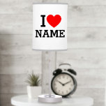 I Heart Name Table Lamp<br><div class="desc">Write your desired Name or Text on the name Section.</div>