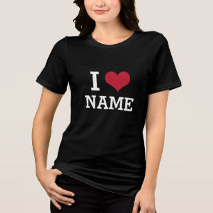 I Heart Name Tri-Blend Shirt