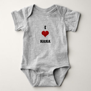 I Heart Nana Baby Bodysuit