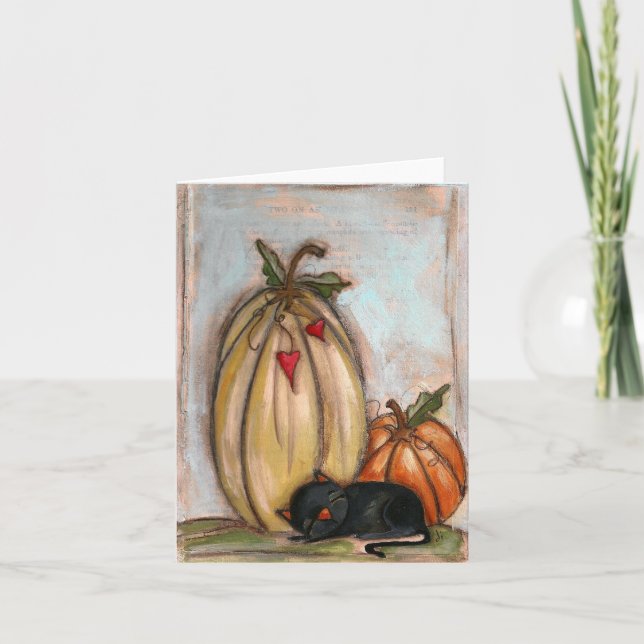 I Heart Naps and Fall - blank notecard (Front)