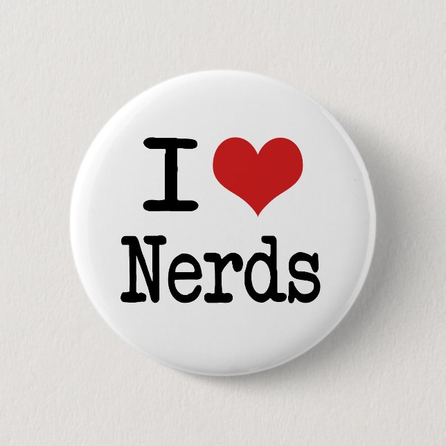 I heart Nerds 2 Inch Round Button (Front)