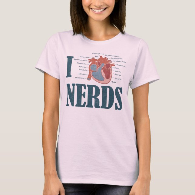 I Heart NERDS T-Shirt (Front)