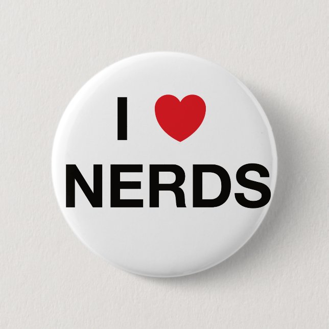 I HEART NERDS T-shirt 2 Inch Round Button (Front)