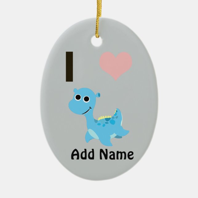 I Heart Nessie Ceramic Ornament (Front)