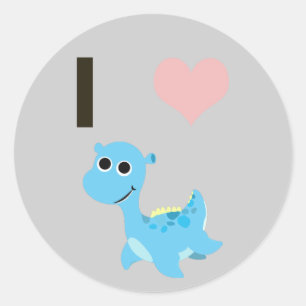 I Heart Nessie Classic Round Sticker