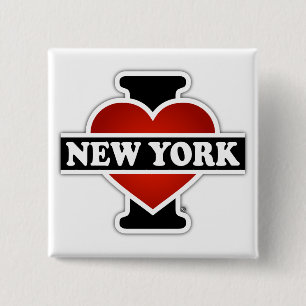 I Heart New York 2 Inch Square Button