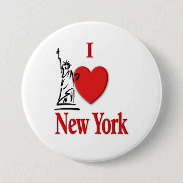 I Heart New York 3 Inch Round Button (Front)