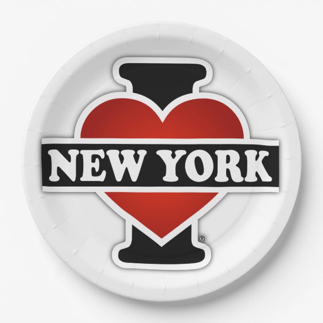 I Heart New York Paper Plate (Front)