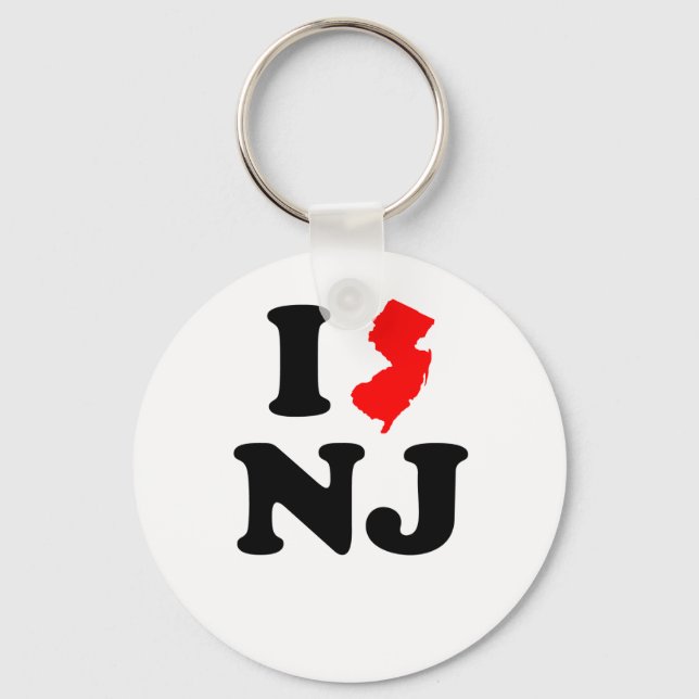 I Heart NJ Keychain (Front)