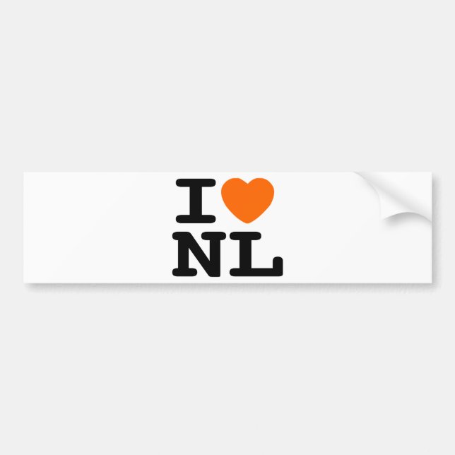 I heart NL Bumper Sticker (Front)