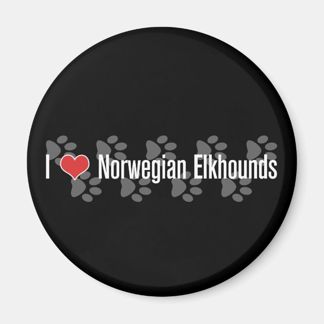I (heart) Norwegian Elkhounds Magnet (Front)