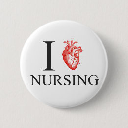 I Heart Nursing 2 Inch Round Button