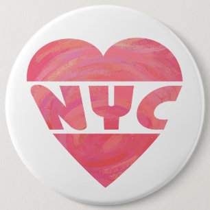 I Heart NYC 6 Inch Round Button