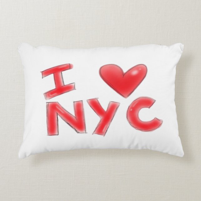 I Heart NYC Classic Accent Pillow (Front)