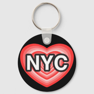 I heart NYC. I love NYC. New York City. I heart NY Keychain