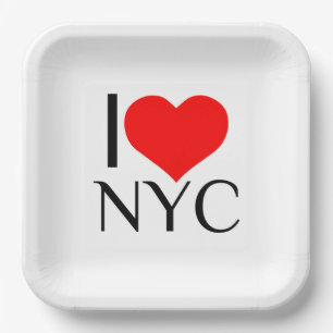 I HEART NYC PAPER PLATE