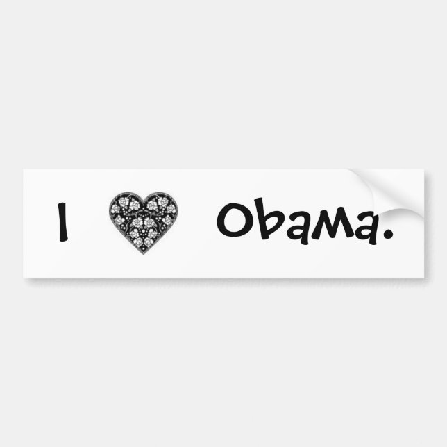 I "HEART" OBAMA! BUMPER STICKER (Front)