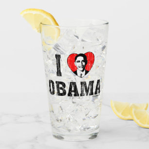 I Heart Obama Glass