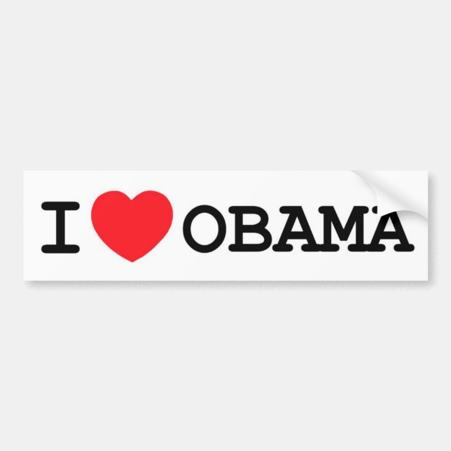 I Heart Obama Sticker (Front)