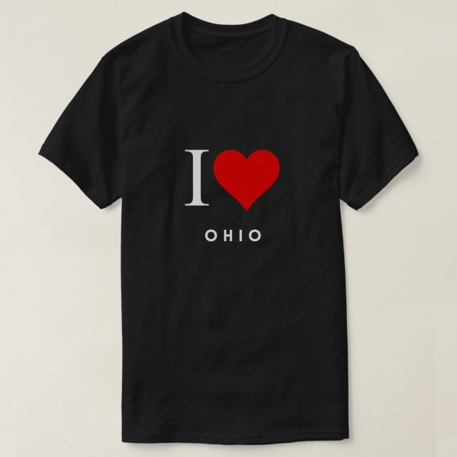 I Heart Ohio blk Mens T-Shirt (Design Front)