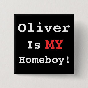 I Heart Oliver! 2 Inch Square Button