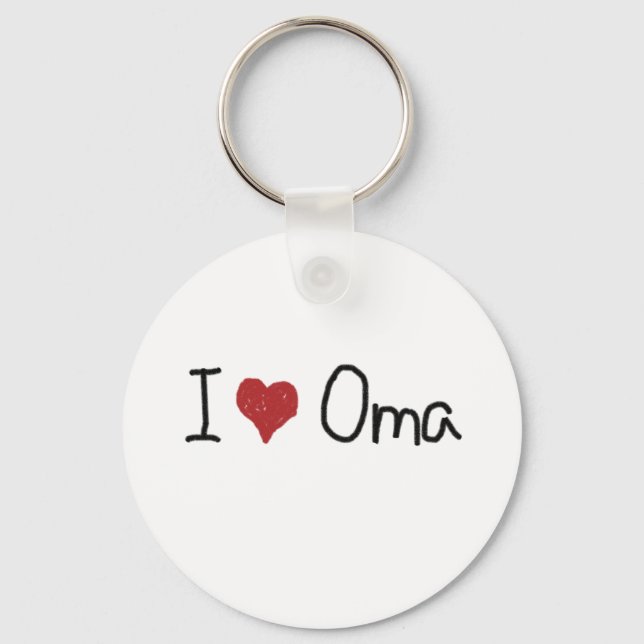 I heart Oma Keychain (Front)