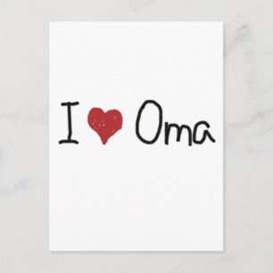I heart Oma Postcard