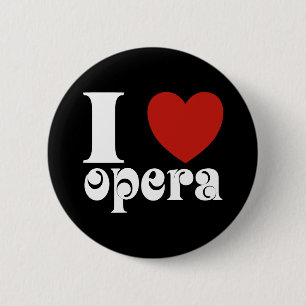 I Heart Opera Lovers Gift 2 Inch Round Button