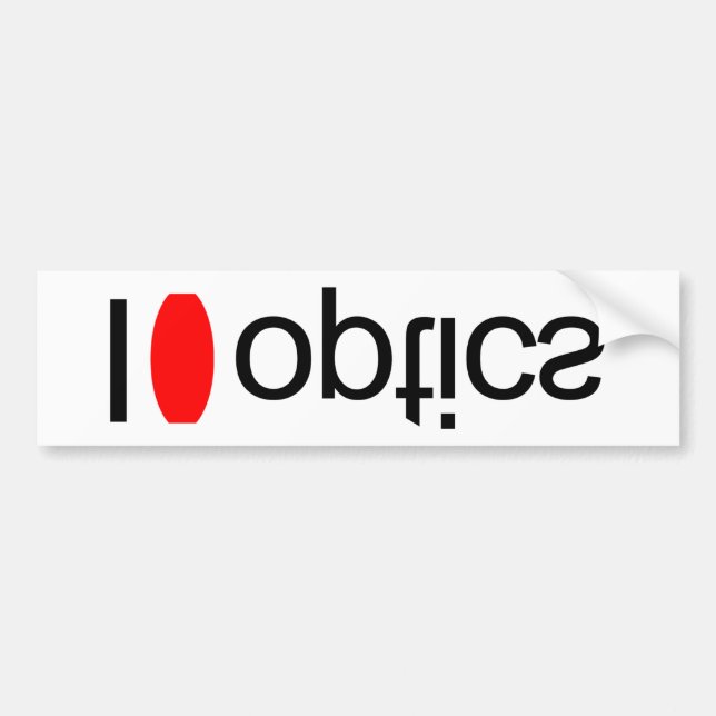 I heart optics bumper sticker (Front)