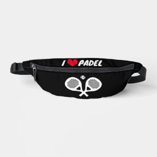I heart Padel custom colour fanny pack bag