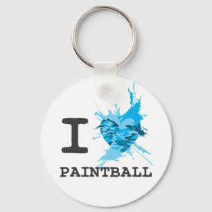 I Heart Paintball Keychain
