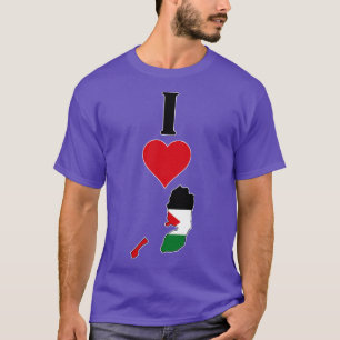 I Heart Palestine I Love Palestinian National Flag T-Shirt